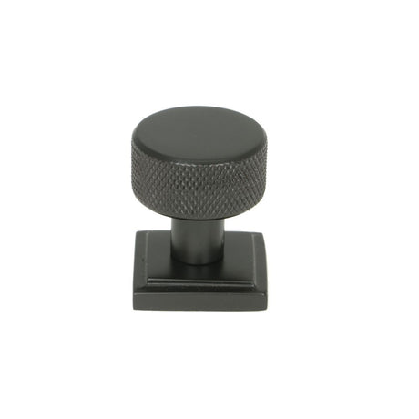 This is an image showing From The Anvil - Aged Bronze Brompton Cabinet Knob - 25mm (Square) available from trade door handles, quick delivery and discounted prices