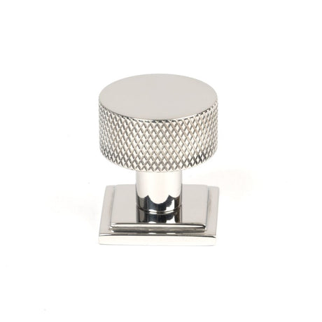 This is an image showing From The Anvil - Polished SS (304) Brompton Cabinet Knob - 25mm (Square) available from trade door handles, quick delivery and discounted prices