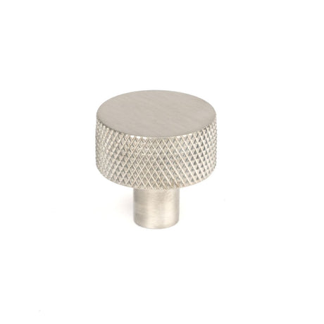 This is an image showing From The Anvil - Satin SS (304) Brompton Cabinet Knob - 25mm (No rose) available from trade door handles, quick delivery and discounted prices