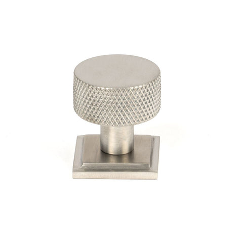 This is an image showing From The Anvil - Satin SS (304) Brompton Cabinet Knob - 25mm (Square) available from trade door handles, quick delivery and discounted prices