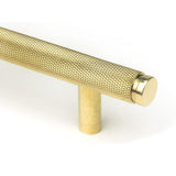 This is an image showing From The Anvil - Polished Brass Full Brompton Pull Handle - Medium available from trade door handles, quick delivery and discounted prices