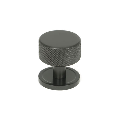 This is an image showing From The Anvil - Aged Bronze Brompton Cabinet Knob - 32mm (Plain) available from trade door handles, quick delivery and discounted prices