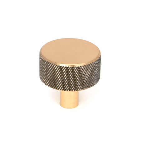 This is an image showing From The Anvil - Polished Bronze Brompton Cabinet Knob - 32mm (No rose) available from trade door handles, quick delivery and discounted prices