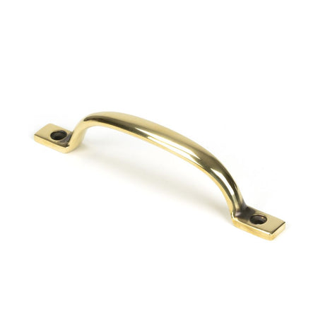 This is an image showing From The Anvil - Aged Brass Slim Sash Pull available from trade door handles, quick delivery and discounted prices
