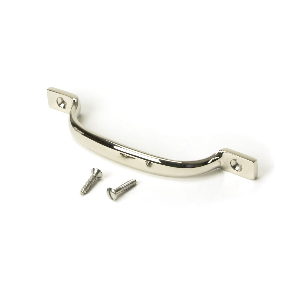 This is an image showing From The Anvil - Polished Nickel Slim Sash Pull available from trade door handles, quick delivery and discounted prices