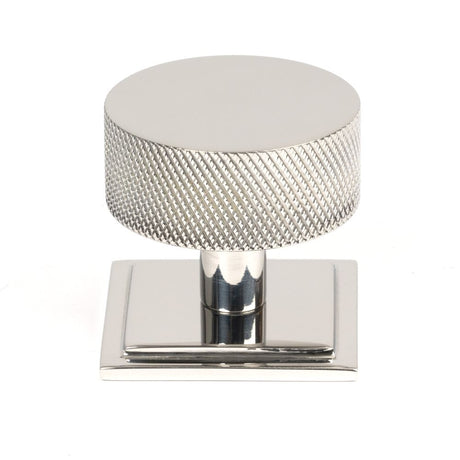 This is an image showing From The Anvil - Polished SS (304) Brompton Cabinet Knob - 38mm (Square) available from trade door handles, quick delivery and discounted prices