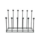 This is an image showing From The Anvil - Matt Black Six Pair Boot Rack available from trade door handles, quick delivery and discounted prices