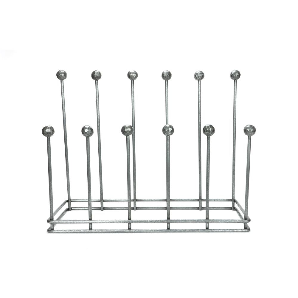 This is an image showing From The Anvil - Pewter Six Pair Boot Rack available from trade door handles, quick delivery and discounted prices