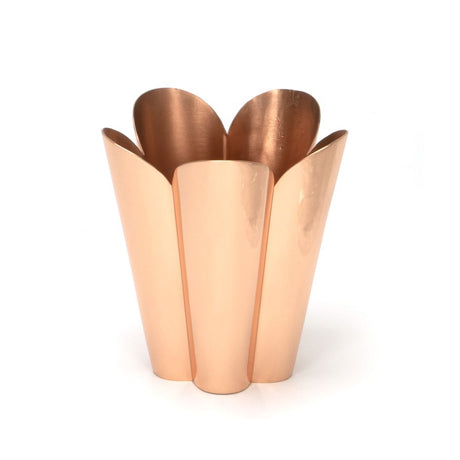 This is an image showing From The Anvil - Smooth Copper Flora Pot - Small available from trade door handles, quick delivery and discounted prices