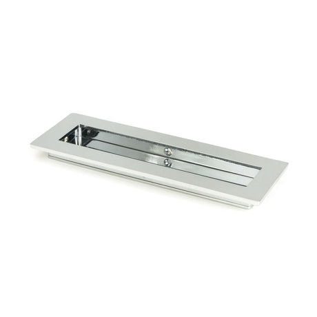 This is an image showing From The Anvil - Polished Chrome 175mm Plain Rectangular Pull available from trade door handles, quick delivery and discounted prices