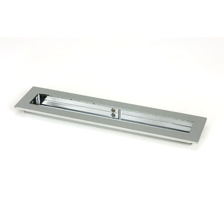 This is an image showing From The Anvil - Polished Chrome 250mm Plain Rectangular Pull available from trade door handles, quick delivery and discounted prices