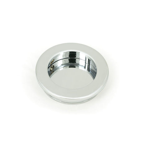 This is an image showing From The Anvil - Polished Chrome 60mm Plain Round Pull available from trade door handles, quick delivery and discounted prices