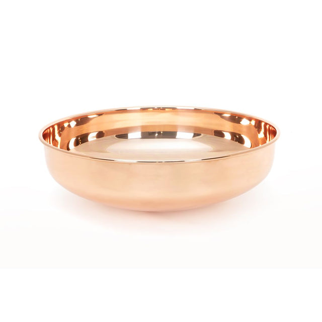 This is an image showing From The Anvil - Smooth Copper Round Sink available from trade door handles, quick delivery and discounted prices