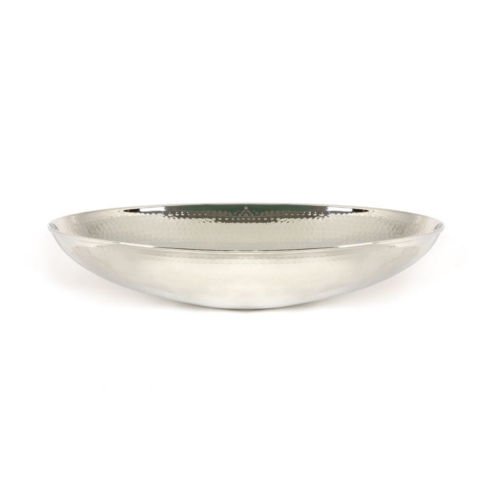 This is an image showing From The Anvil - Hammered Nickel Oval Sink available from trade door handles, quick delivery and discounted prices