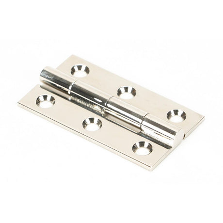 This is an image showing From The Anvil - Polished Nickel 2" Butt Hinge (pair) available from trade door handles, quick delivery and discounted prices