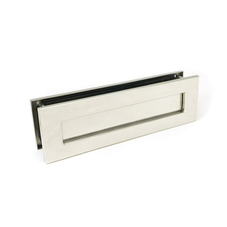 This is an image showing From The Anvil - Polished Marine SS (316) Traditional Letterbox available from trade door handles, quick delivery and discounted prices