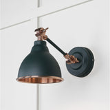 This is an image showing From The Anvil - Smooth Copper Brindley Wall Light in Dingle available from trade door handles, quick delivery and discounted prices