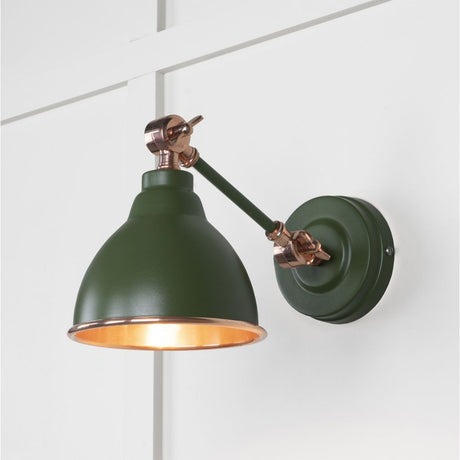 This is an image showing From The Anvil - Smooth Copper Brindley Wall Light in Heath available from trade door handles, quick delivery and discounted prices