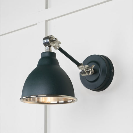 This is an image showing From The Anvil - Smooth Nickel Brindley Wall Light in Dingle available from trade door handles, quick delivery and discounted prices