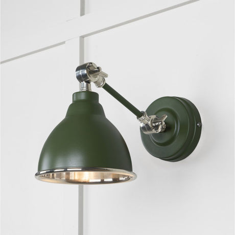 This is an image showing From The Anvil - Smooth Nickel Brindley Wall Light in Heath available from trade door handles, quick delivery and discounted prices