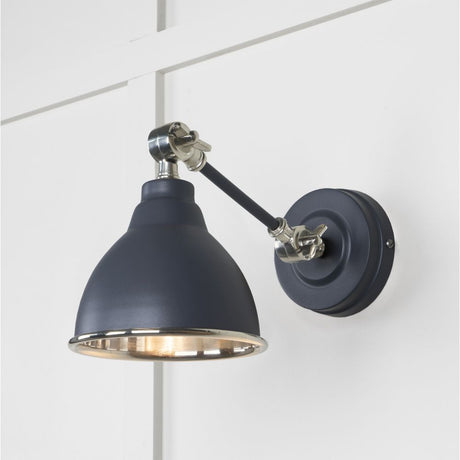 This is an image showing From The Anvil - Smooth Nickel Brindley Wall Light in Slate available from trade door handles, quick delivery and discounted prices