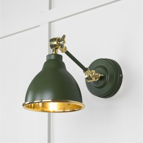 This is an image showing From The Anvil - Smooth Brass Brindley Wall Light in Heath available from trade door handles, quick delivery and discounted prices