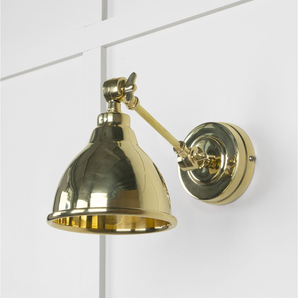 This is an image showing From The Anvil - Smooth Brass Brindley Wall Light available from trade door handles, quick delivery and discounted prices