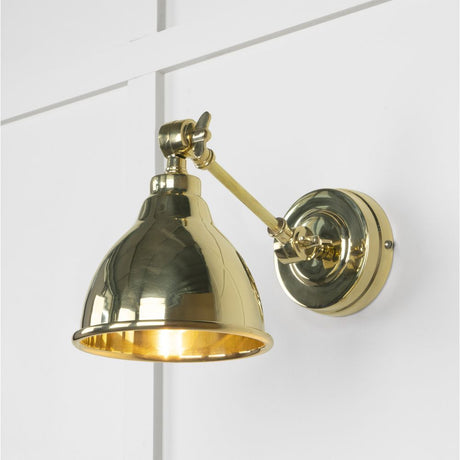 This is an image showing From The Anvil - Smooth Brass Brindley Wall Light available from trade door handles, quick delivery and discounted prices