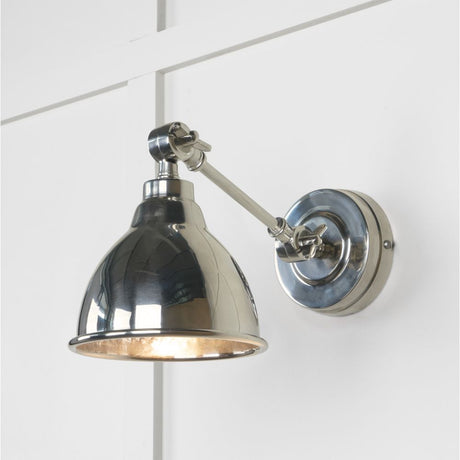 This is an image showing From The Anvil - Hammered Nickel Brindley Wall Light available from trade door handles, quick delivery and discounted prices