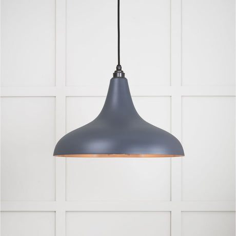 This is an image showing From The Anvil - Smooth Copper Frankley Pendant in Slate available from trade door handles, quick delivery and discounted prices