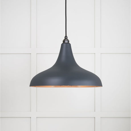 This is an image showing From The Anvil - Smooth Copper Frankley Pendant in Soot available from trade door handles, quick delivery and discounted prices