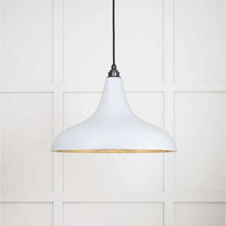 This is an image showing From The Anvil - Smooth Brass Frankley Pendant in Birch available from trade door handles, quick delivery and discounted prices