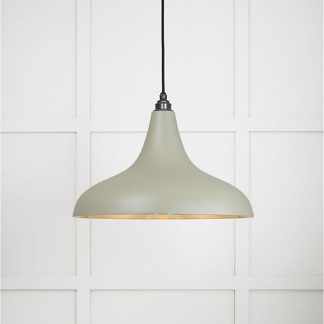 This is an image showing From The Anvil - Smooth Brass Frankley Pendant in Tump available from trade door handles, quick delivery and discounted prices