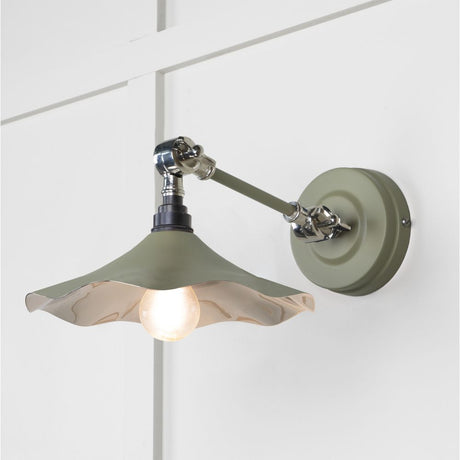 This is an image showing From The Anvil - Smooth Nickel Flora Wall Light in Tump available from trade door handles, quick delivery and discounted prices