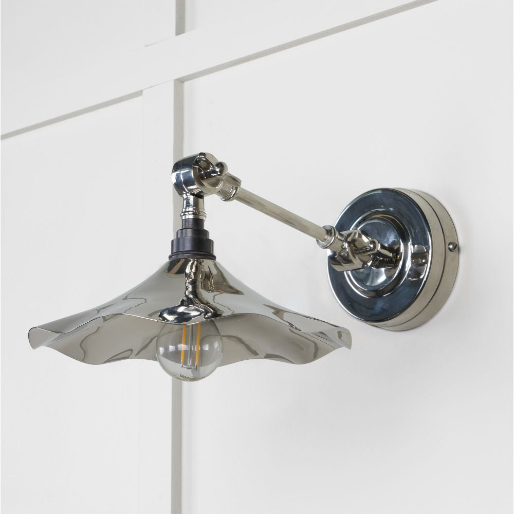 This is an image showing From The Anvil - Smooth Nickel Flora Wall Light available from trade door handles, quick delivery and discounted prices