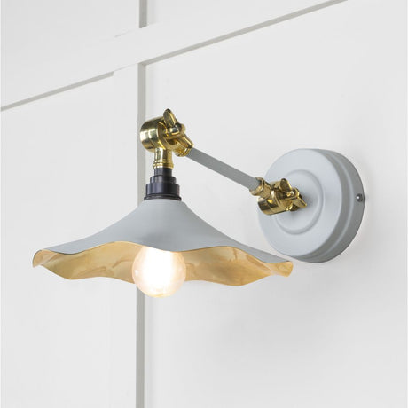 This is an image showing From The Anvil - Smooth Brass Flora Wall Light in Birch available from trade door handles, quick delivery and discounted prices