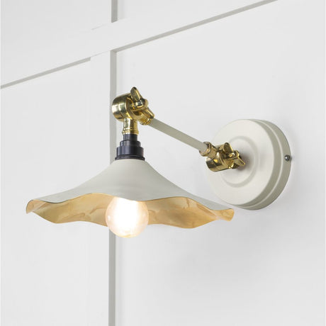 This is an image showing From The Anvil - Smooth Brass Flora Wall Light in Teasel available from trade door handles, quick delivery and discounted prices