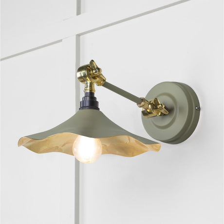 This is an image showing From The Anvil - Smooth Brass Flora Wall Light in Tump available from trade door handles, quick delivery and discounted prices