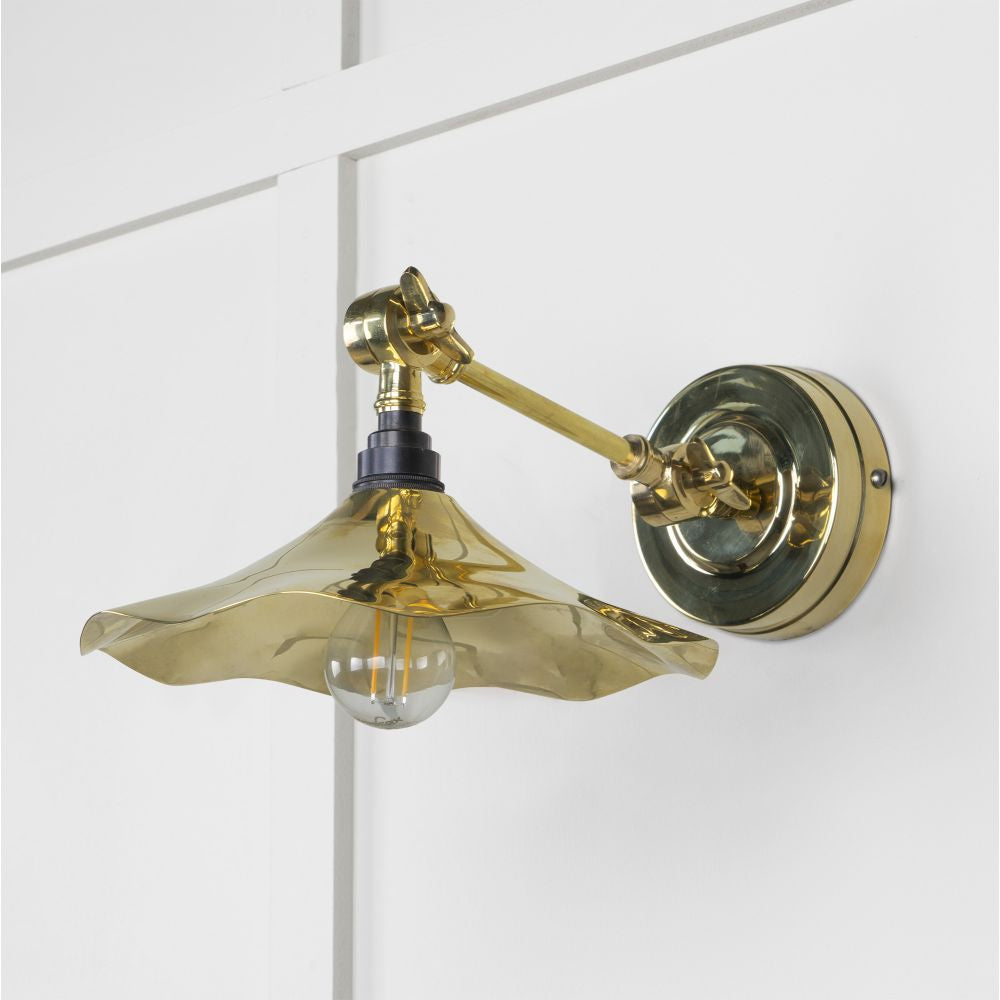 This is an image showing From The Anvil - Smooth Brass Flora Wall Light available from trade door handles, quick delivery and discounted prices