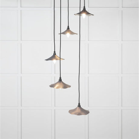 This is an image showing From The Anvil - Smooth Nickel Flora Cluster Pendant in Slate available from trade door handles, quick delivery and discounted prices