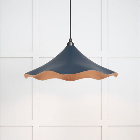 This is an image showing From The Anvil - Smooth Copper Flora Pendant in Dusk available from trade door handles, quick delivery and discounted prices