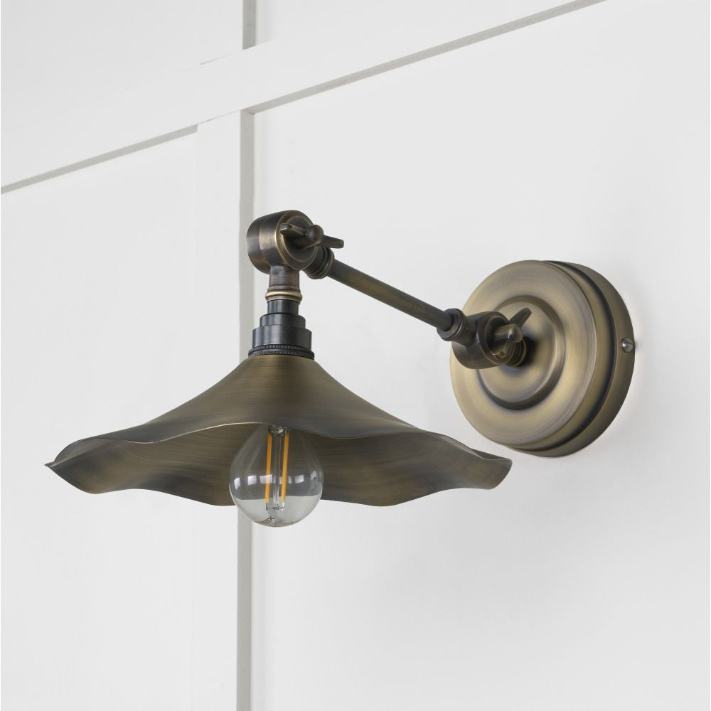 This is an image showing From The Anvil - Aged Brass Flora Wall Light available from trade door handles, quick delivery and discounted prices