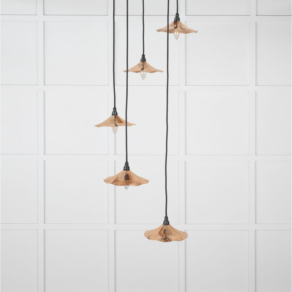 This is an image showing From The Anvil - Smooth Copper Flora Cluster Pendant available from trade door handles, quick delivery and discounted prices