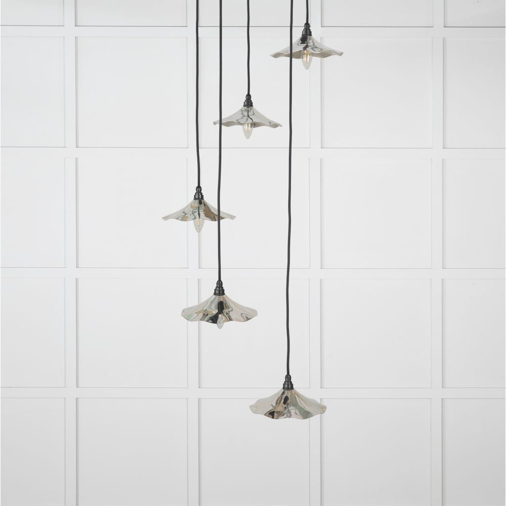 This is an image showing From The Anvil - Smooth Nickel Flora Cluster Pendant available from trade door handles, quick delivery and discounted prices
