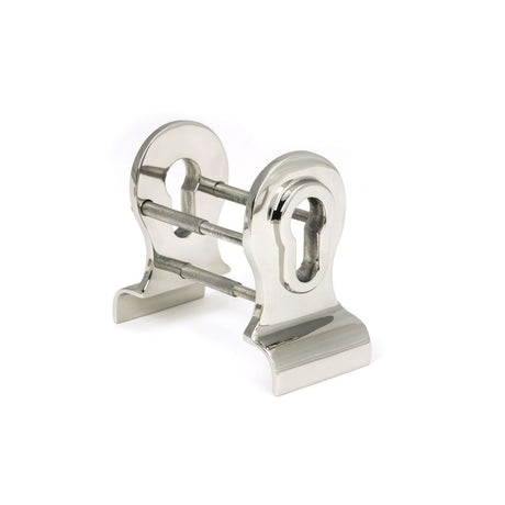This is an image showing From The Anvil - Polished Marine SS (316) 50mm Euro Door Pull (Back to Back fixi available from trade door handles, quick delivery and discounted prices