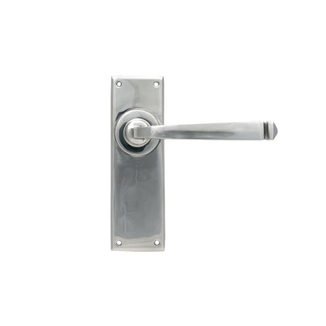 This is an image showing From The Anvil - Polished Marine SS (316) Avon Lever Latch Set available from trade door handles, quick delivery and discounted prices