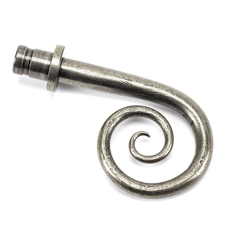 This is an image showing From The Anvil - Pewter Monkeytail Curtain Finial (pair) available from trade door handles, quick delivery and discounted prices