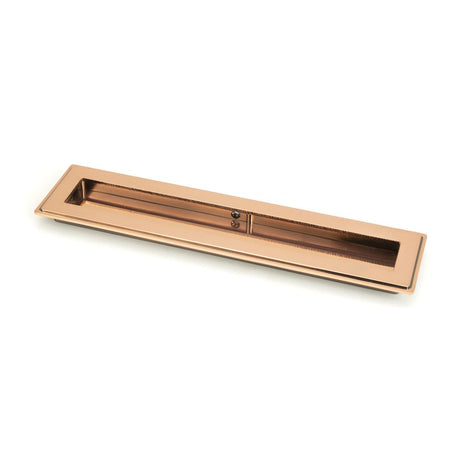This is an image showing From The Anvil - Polished Bronze 250mm Art Deco Rectangular Pull available from trade door handles, quick delivery and discounted prices
