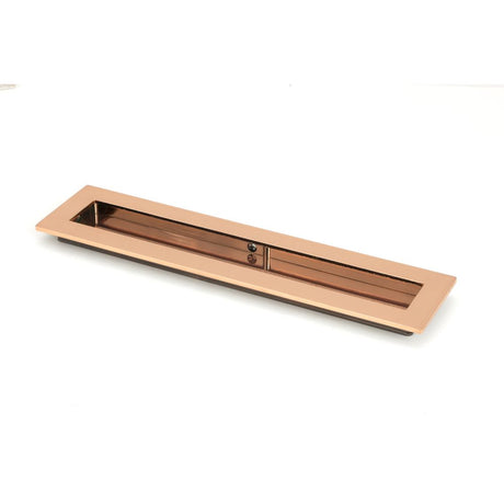 This is an image showing From The Anvil - Polished Bronze 250mm Plain Rectangular Pull available from trade door handles, quick delivery and discounted prices