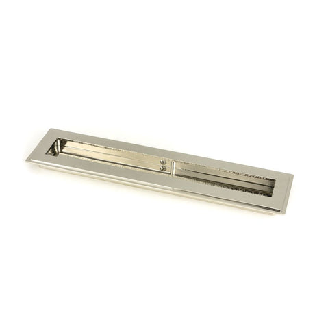 This is an image showing From The Anvil - Polished Nickel 250mm Art Deco Rectangular Pull available from trade door handles, quick delivery and discounted prices